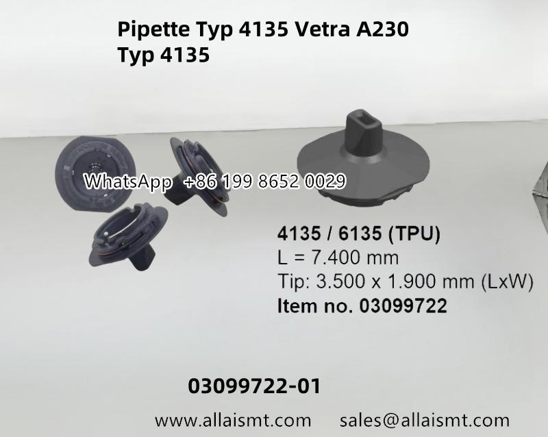 Siemens 03099722-01 Pipette Typ 4135 Vetra A230 Typ4135